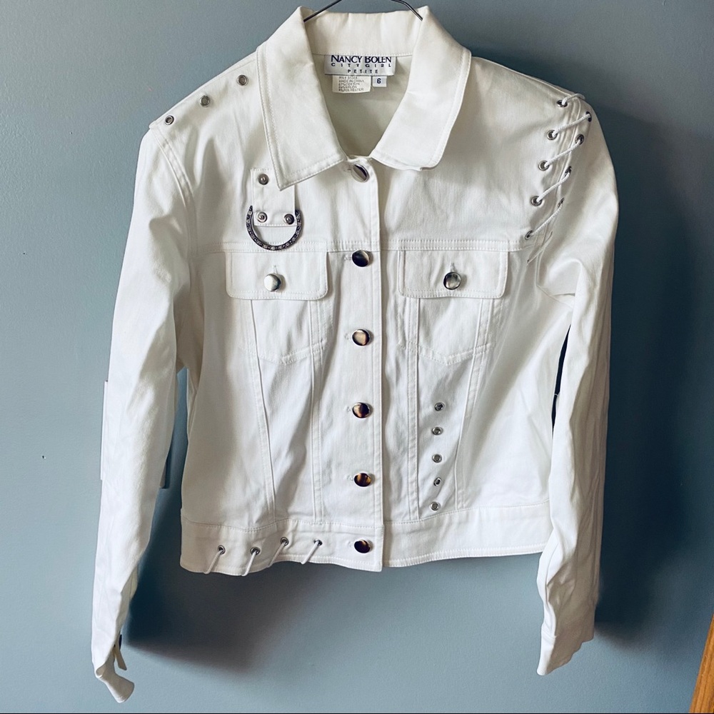 Nancy Bolen City Girl petite white jacket